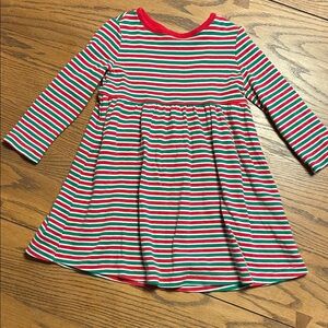 Hannah Anderson Striped Kids Dress in Red and Green size 3 (90cm)